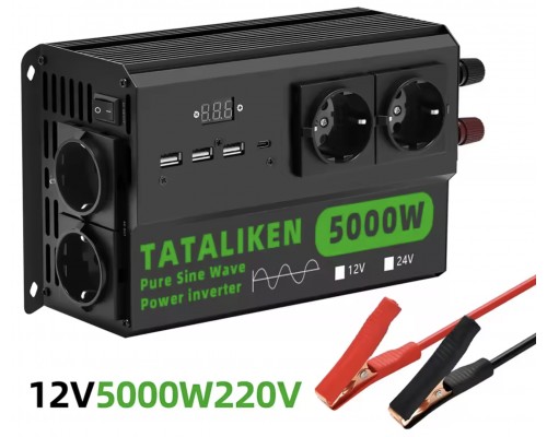 Інвертор (чистий синус): TATALIKEN | 12V 5000W BLACK