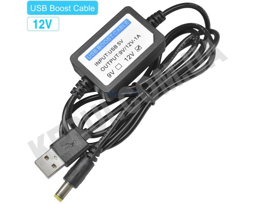 USB Кабель - Перетворювач: USB 5V to DC 12V