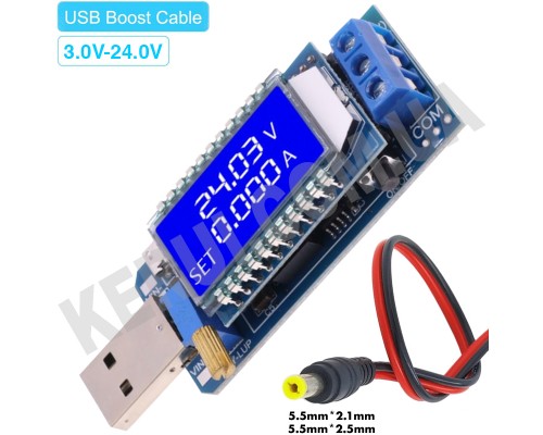 Модуль - Перетворювач: USB 5V TO DC 3...24V