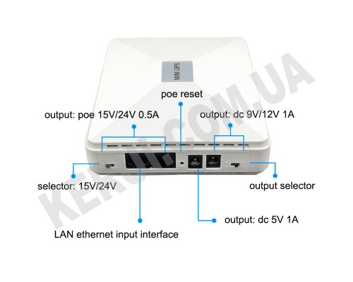 MULTI Mini UPS P18 57.7 Wh DC 5V/9V/12V | POE 15V/24V